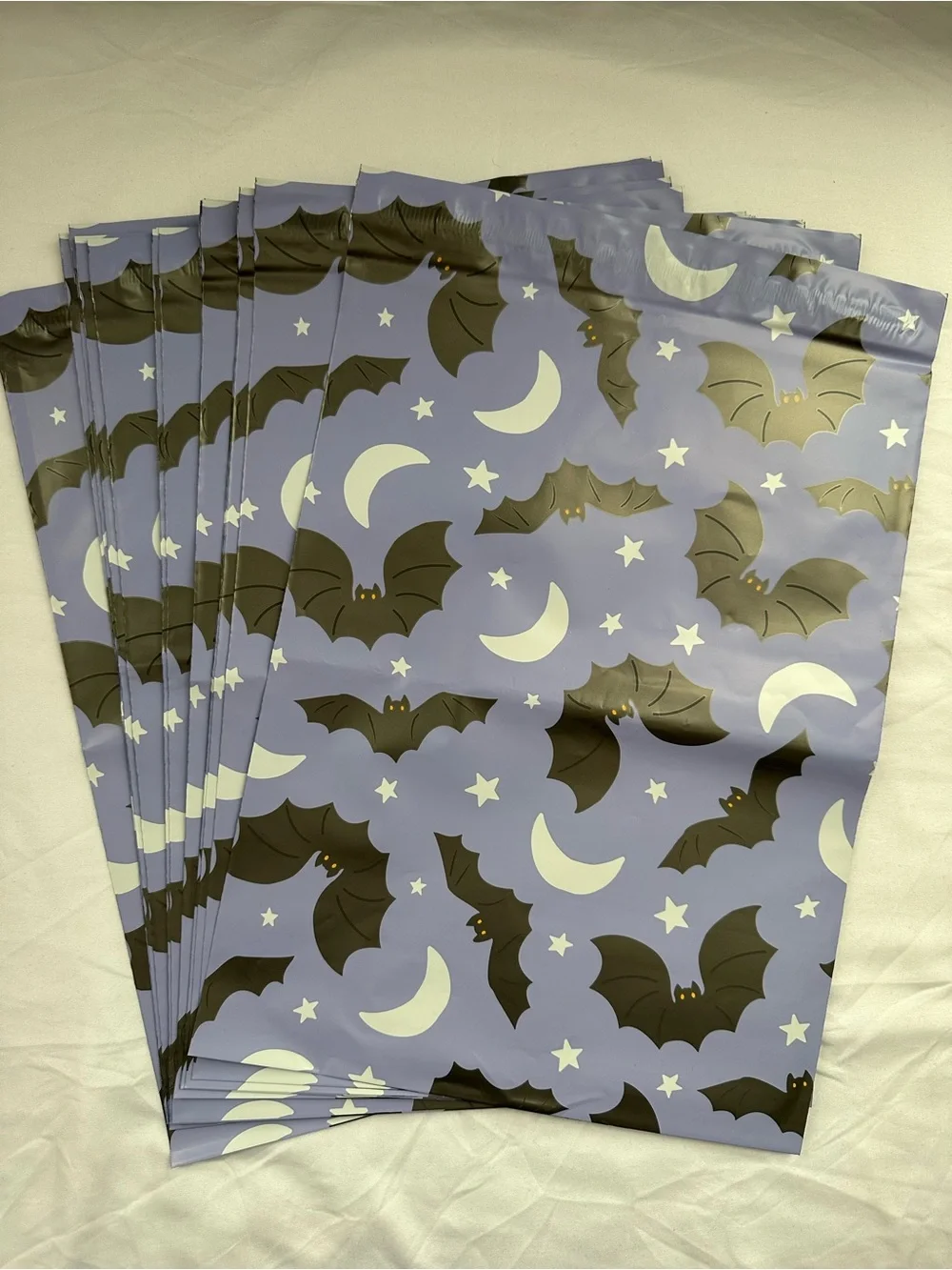 Halloween Bats Moons Poly Mailers 10x13 SmileMail Shipping Envelopes 25 Count